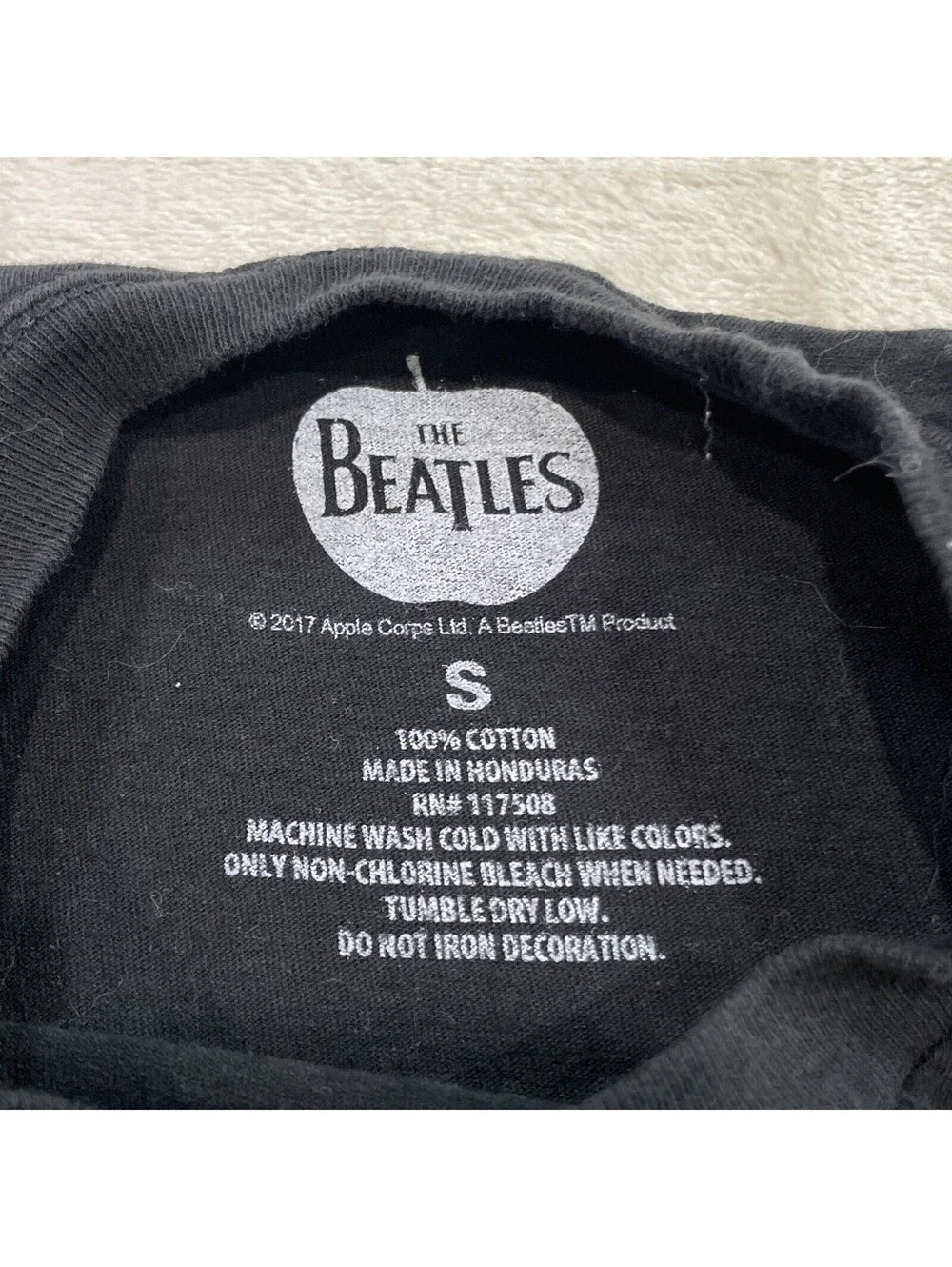 The Beatles Abbey Road Graphic T Shirt Black Crew Neck Casual Music Mens Small